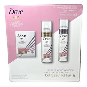 Dove Care Between Washes Go Active Dry Shampoo Conditioner Wipes Set of 3